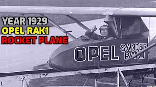 Year 1929 - Opel RAK1 - first rocket aircraft - Germany -