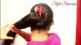 simple juda hairstyle for women    easy bun hairstyle    easy hairstyle   self hairstyles  hairstyle