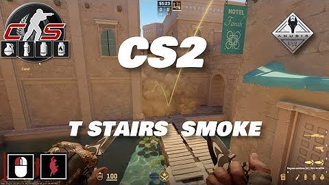 CS2 - Smoke Anubis CT Spawn to T Stairs