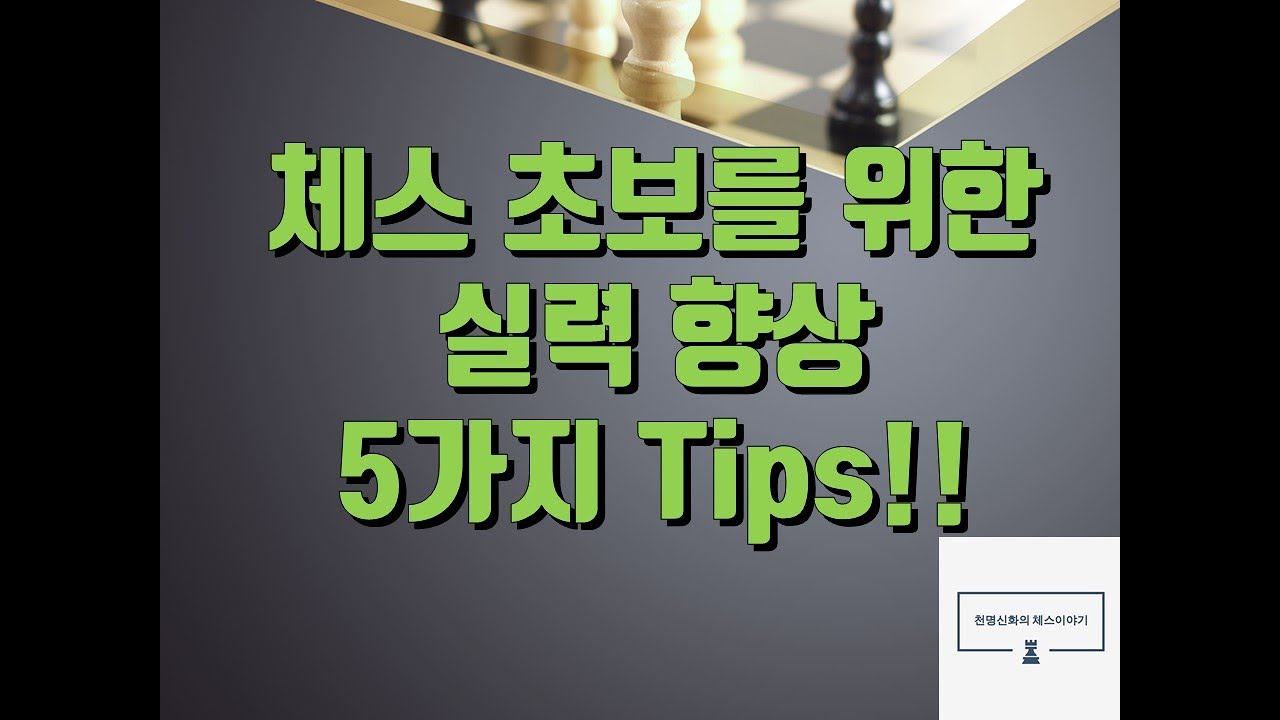 체스 초보자를 위한 실력 성장의 5가지 팁!