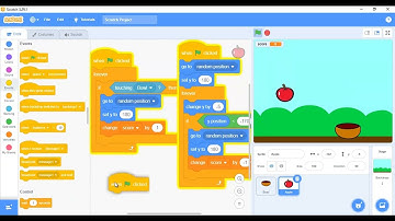 Falling Apple game in Scratch #scratch #programming #games