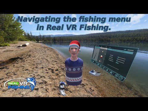 Navigating the fishing menu in Real VR Fishing 