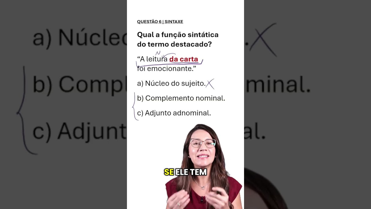 Qual a função sintática?? 🧐🧐