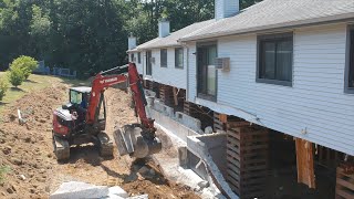 Yanmar Excavators a Key Part of Crumbling Foundation Replacement