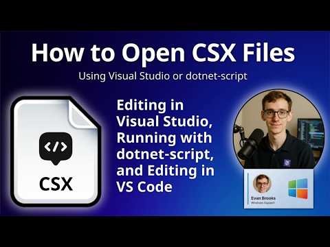 How to Open CSX Files (Visual C# Script)