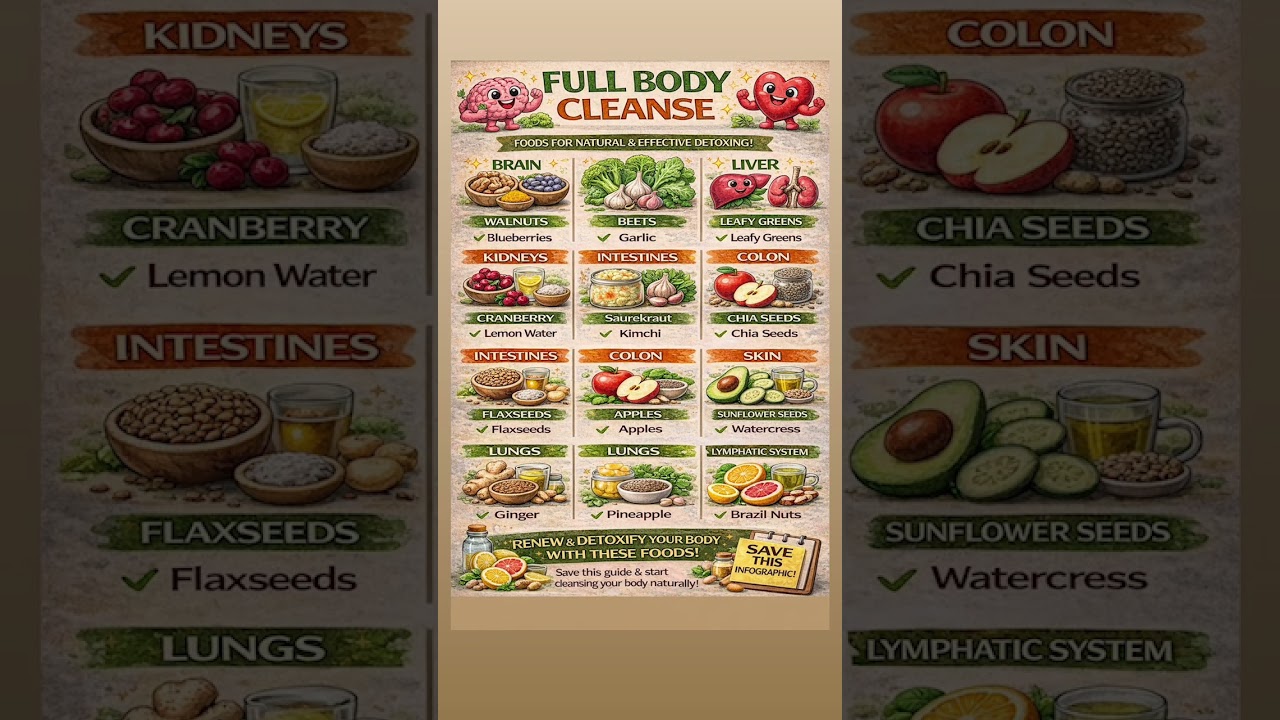 Full Body Cleanse: 15 Foods That Naturally Detox Each Organ 