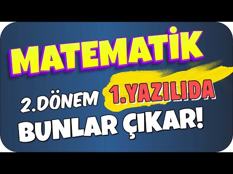 Matematik 2.Dönem 1.Yazılıda Buradan Sorulur! 🚀