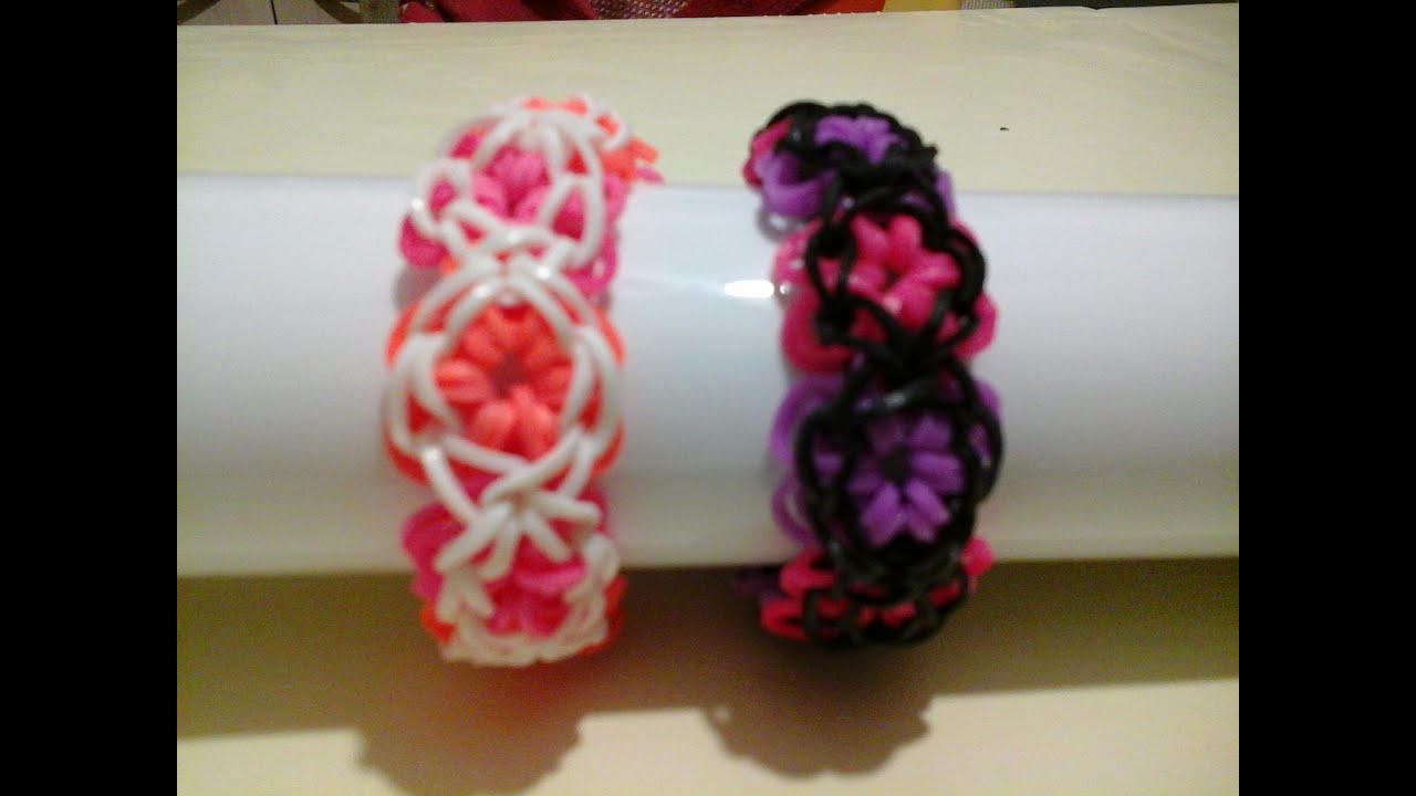 Bracelet elastique fleur soleil tuto francais (facile)