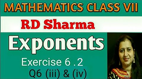 RD Sharma Class VII Mathematics Class 7th RD Sharma Solutions Ch-6 Exponents Ex-6.2 Q6 (iii) & (iv)
