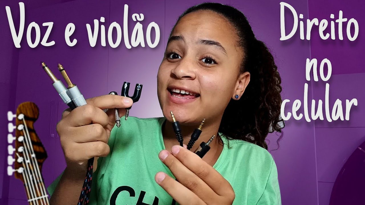 Como gravar voz e violão direto no celular com(adaptador e cabo)várias ...
