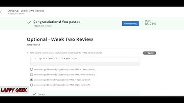 Interactivity with javascript course week 2 || quiz