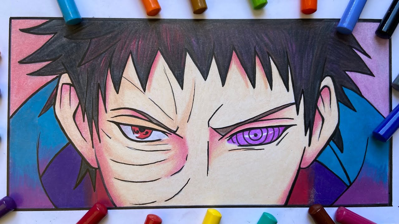 Como desenhar OBITO UCHIHA de Naruto 