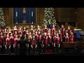 Combined choirs walking in the air