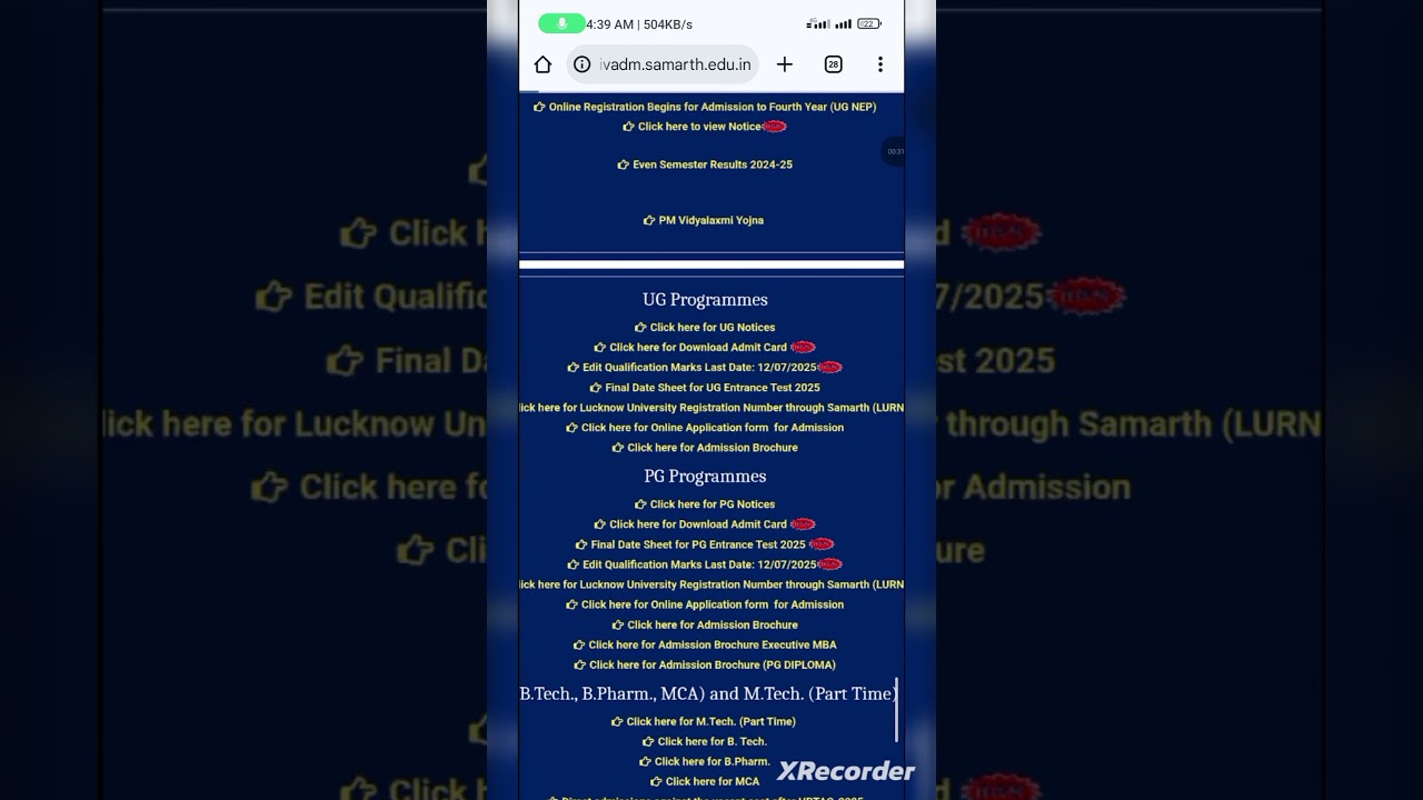 Lucknow University pg Admit Card download kaise kare 2025-26 