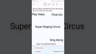 Barney Super Singing Circus main menu Reversed