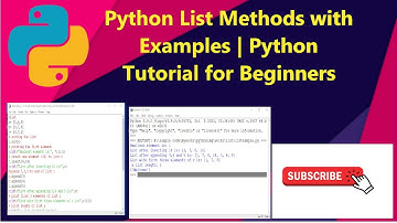 Python List methods append sort extend insert extend index with examples | 9. Python tutorial