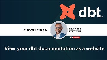 View your dbt documentation as a website | dbt docs generate | David Data