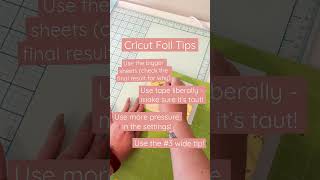 cricut tip: foil transfer sheets | cricut projects | foil transfer craft #cricut #foiling #cricutdiy