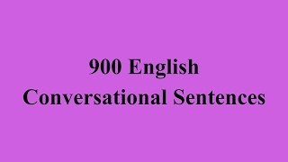 Daily English Conversations  900 English Conversational Sentences