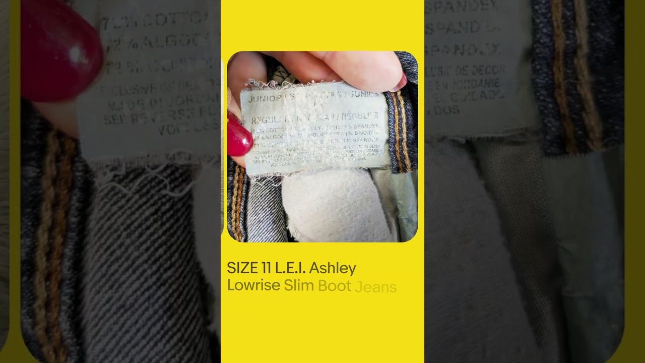 SIZE 11 L.E.I. Ashley Lowrise Slim Boot Jeans INVPV3768