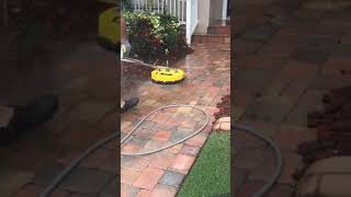 Pressure cleaning pavers using a surface cleaner