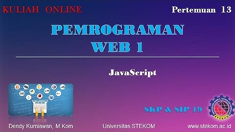Javascript Part 1 : Cara membuat javascript, tipe data dan operator