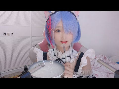 ASMR | Riz gluant thaï et pastèque croquante : sons de mastication gourmands !