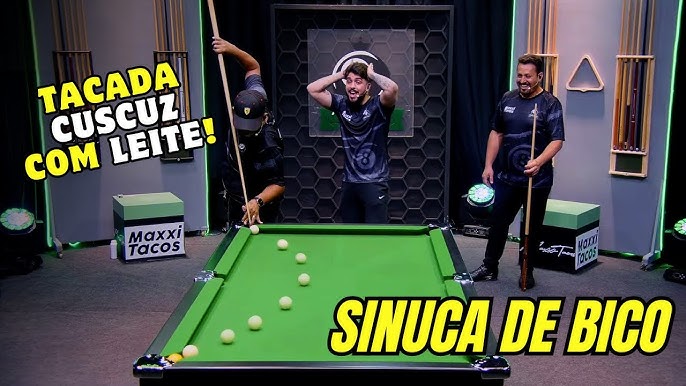 Baianinho de Mauá e Danilo Gentili do The Noite na Mesa de Sinuca