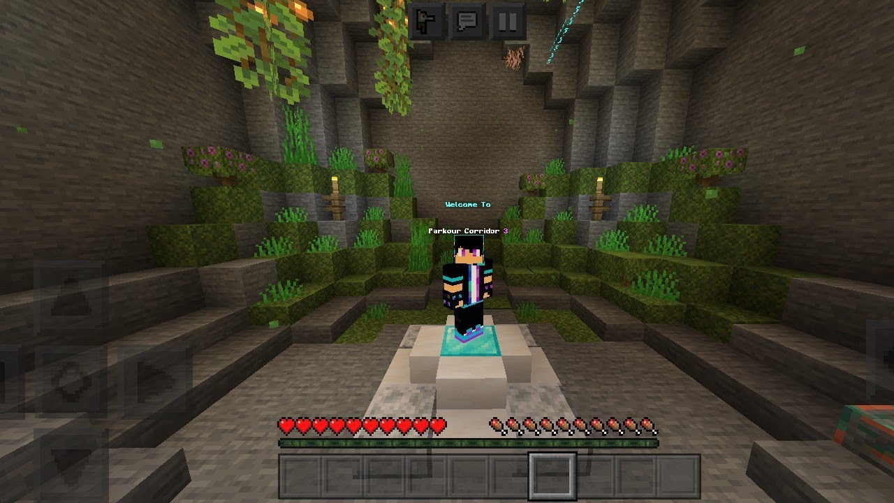 Minecraft pe parkour corridor 3 Gameplay+map link download - YouTube