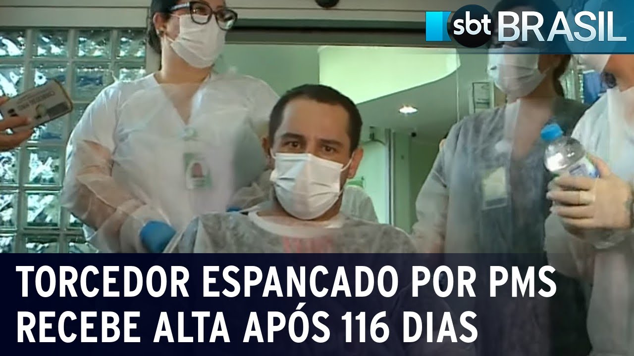 Torcedor espancado por PMs recebe alta após 116 dias internado | SBT Brasil (24/08/22)