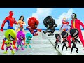 Superheroes spiderman family vs hulk family squad mini venom joker harley quinn pregnant melo films