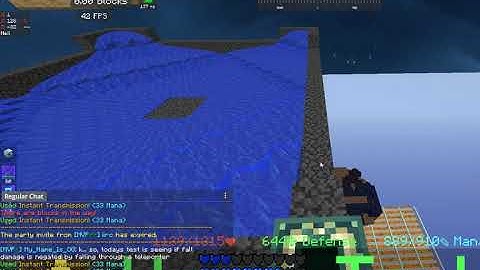 Hypixel Skyblock myth testing: will AOTE spam + teleporter negate fall damage?