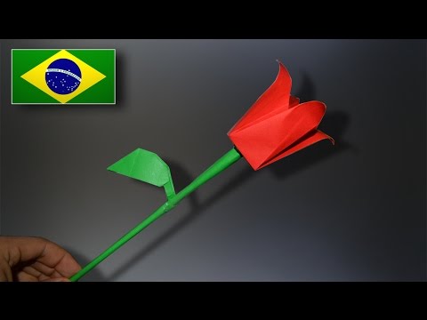 Vídeo: Como Dobrar Uma Rosa De Papel