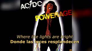 Video thumbnail of "Sin City (Español e Inglés) - AC/DC"