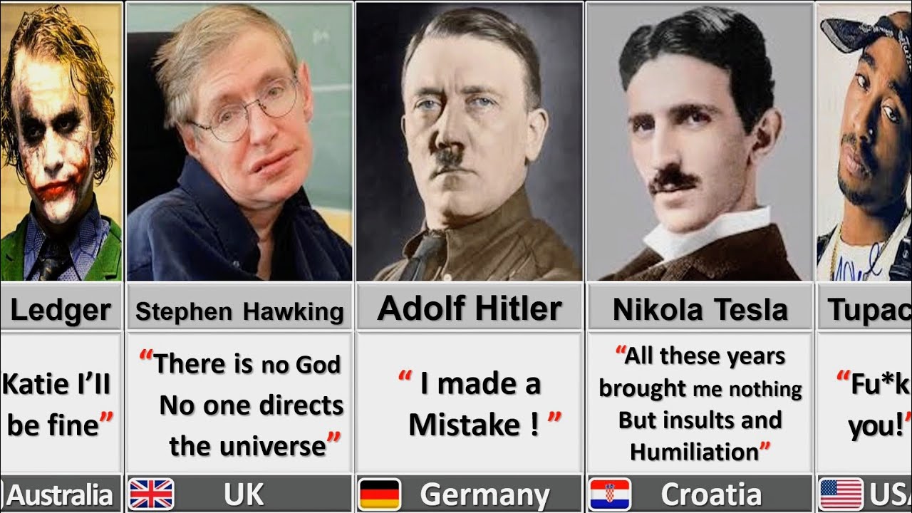 Last Words of Famous People Before Death