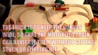 THOMAS TRAIN WOODEN TRACK PERPETUITY LAYOUT After many sleepless nights (which I enjoyed), I figured out how to set a perpetual track layout wherein the train starts off one way, ...