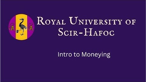 Intro to Moneying