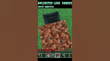 Minecraft unlimited Lava source #shorts