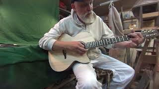 Новая flat top acoustic guitar (эстрадная гитара) из ореха от мастера Антона Юрьевича Хорина.