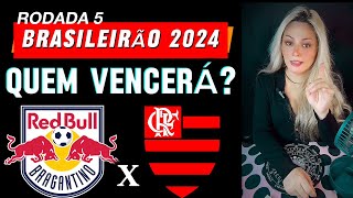 PREVISÃO BRAGANTINO E FLAMENGO NA 5ª RODADA DO CAMPEONATO BRASILEIRO 2024 ❤️💛🤍X❤️🖤❤️