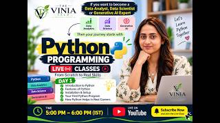 Python Programming LIVE 🔴 Day 1 | Learn Python from Scratch | Data Analytics, Data Science & Gen AI Update