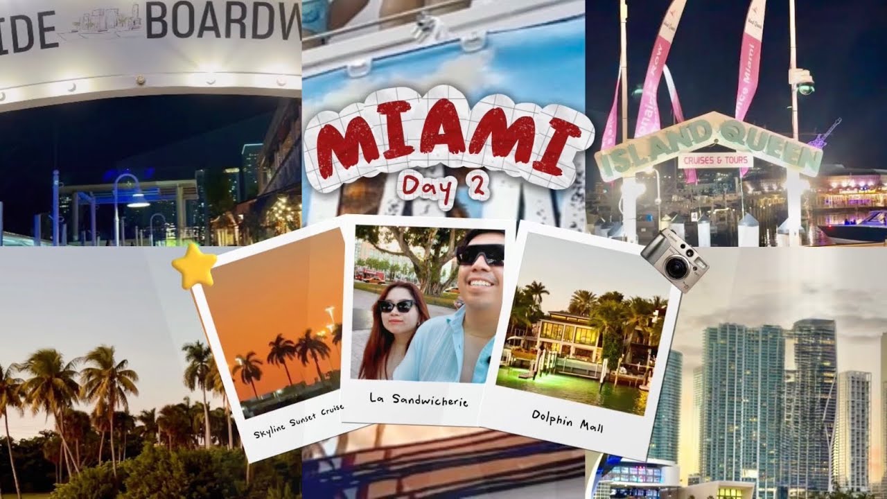 Miami FL | Day 2: La Sandwicherie + Skyline Sunset Cruise Tour + Dolphin Mall #thebumbums
