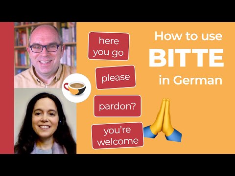 The German word BITTE and its many meanings