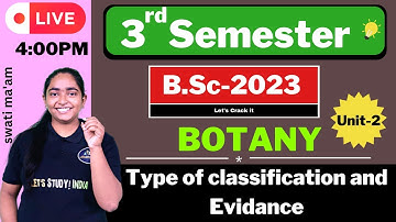 Type of classification and Evidence | B.Sc. Botany 3rd Semester | Swati Ma