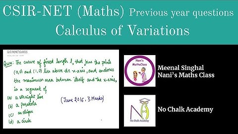 Calculus of Variation (ISO PERIMETRIC PROBLEM) Question UGC NET (Q.ID.M(NET)CoV01S