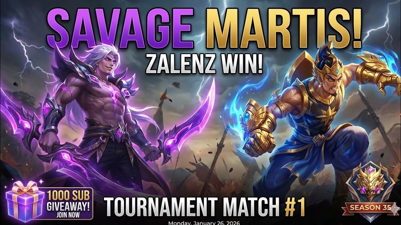 Savage Martis! ⚔️ How Team ZALENZ Won Match #1 [1000 SUB GIVEAWAY]