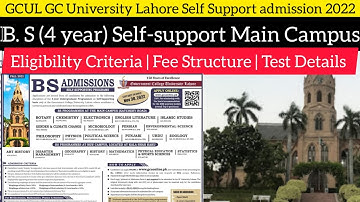 GC University Lahore admissions 2022::Complete Detail about GCUL Admissions 2022