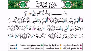 سورة القيامة برواية ورش عن نافع للقارئ أحمد بن قاسم باعلي و سعيد
