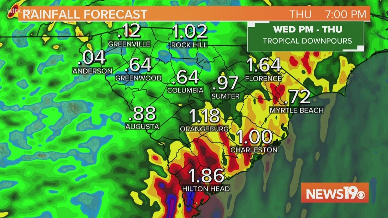 Tropical Storm Elsa to bring heavy rain to South Carolina - YouTube