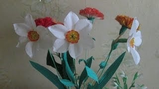 1) Цветы из ткани своими руками. Нарциссы в вазу на стебле (1 часть ) 1) Цветы из ткани своими руками. Нарциссы в вазу на стебле (1 часть )
